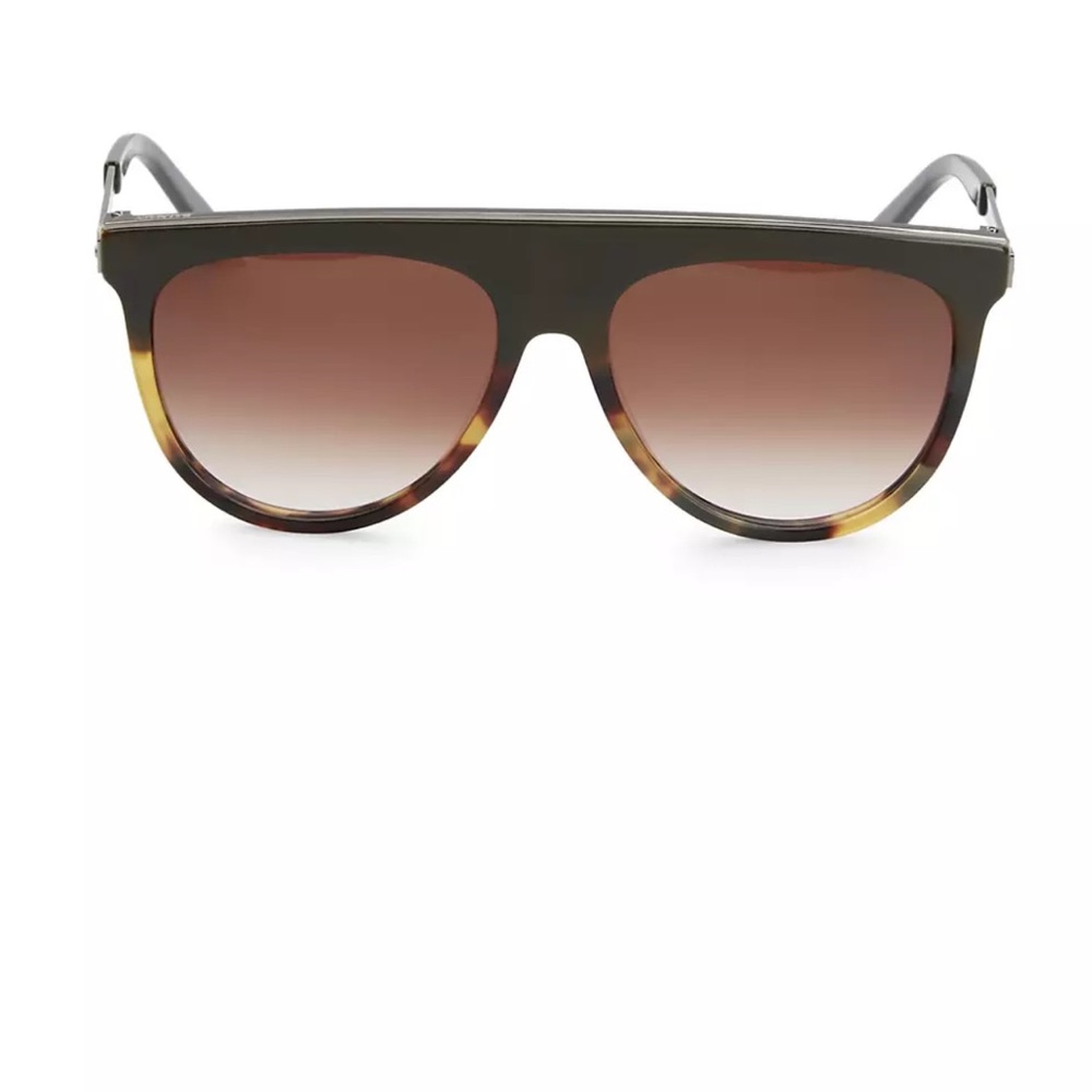 Balmain 60MM Tortoiseshell Brow Aviator Sunglasses